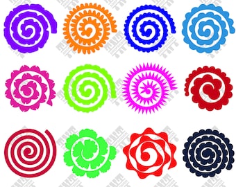 Rolled Flower svg - Rolled Flower vector - Rolled Flower digital clipart for Print, Design or more , files download svg, png, dxf