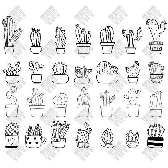 Free Free 217 Cactus Outline Svg SVG PNG EPS DXF File