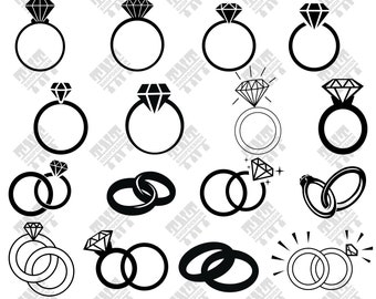 Ring svg - Ring wedding svg - Ring wedding vector - Ring wedding digital clipart for Print, Design or more , files download svg, png, dxf