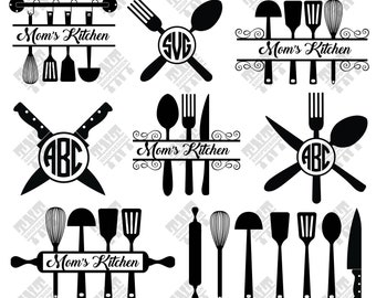 Kitchen svg - Split Kitchen svg - Split Kitchen monogram digital clipart for Print, Design or more , files download svg, png, dxf