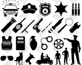 Police svg - Police vector - Police silhouette - Police digital clipart for Print, Design or more , files download svg, png, dxf