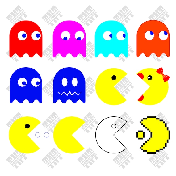 Download Pacman svg Pacman vector Pacman bundle Pacman digital | Etsy