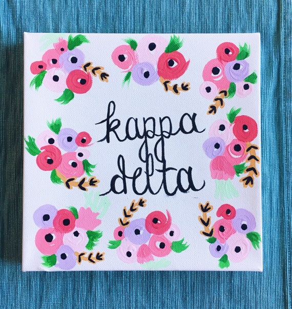 Custom Sorority Canvas Big Little Gift Sorority Painting Etsy
