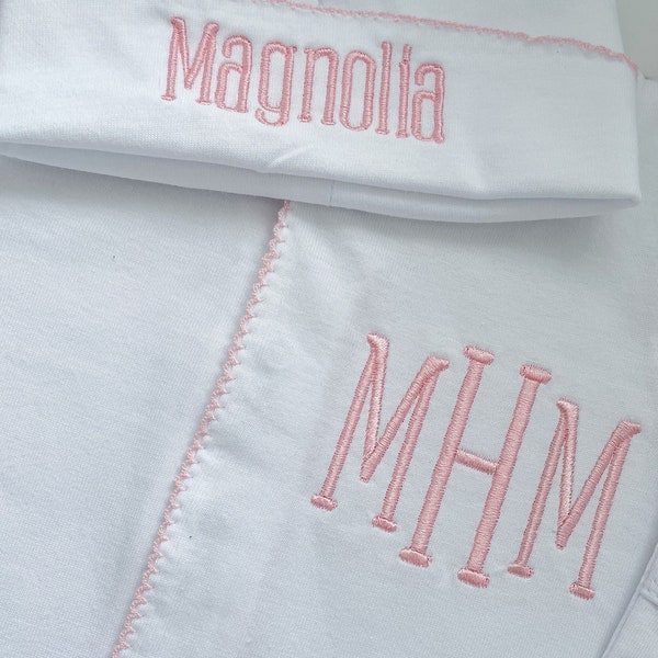 Baby Girl Monogram Outfit, Baby Girl Coming home outfit, Baby Girl monogram pajamas, Baby girl gift, Baby girl outfit, Baby shower gift idea