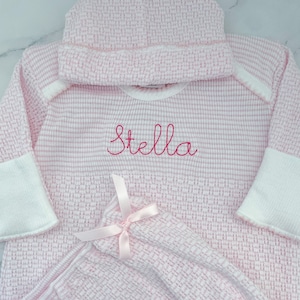 Baby girl monogram gown, Paty gown monogram, Paty gown, Baby girl coming home outfit