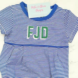 Striped Monogram Polo Romper, Monogrammed Toddler Polo Romper, Polo, Monogram toddler boy gift, Boy polo