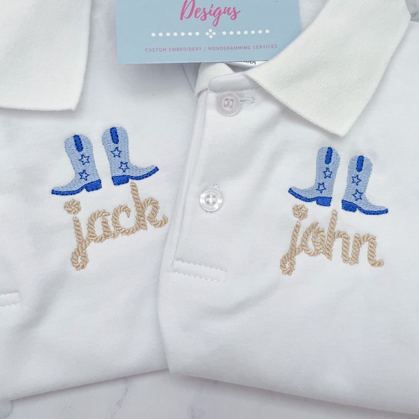 Rodeo Monogram Polo, Monogrammed Toddler Polo, Polo, Monogram toddler boy gift, Boy polo, Cowboy