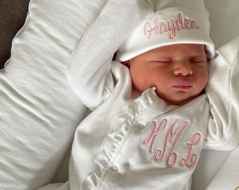 Baby girl monogram coming home outfit, baby girl monogram, baby girl gift, baby shower gift, take home outfit, baby girl onesie