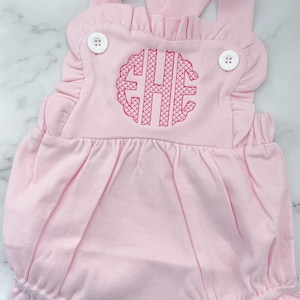 Baby Girl Monogram Outfit, Baby girl sun bubble, Baby girl monogram outfit, Baby girl gift, Baby girl outfit, Baby shower gift idea