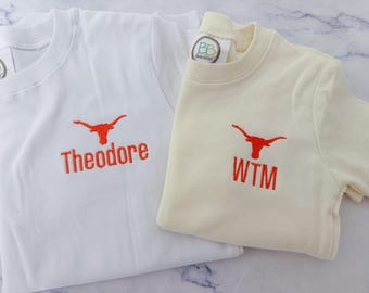 Texas Longhorn shirt, Embroidered Game Day Shirt