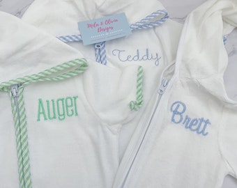 Personalized Seersucker Puddle Jumper Cover | Monogrammed Kids Swim Vest | FREE Shipping | Fast Turn Around