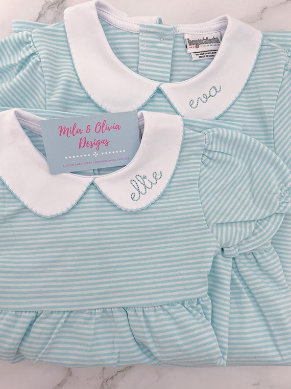 Monogram collar dress, toddler girl dress, Monogram dress Monogram collar dress, toddler girl dress, Monogram dress