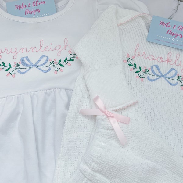 Big sister/little sister matching set, big sister dress, hospital outfits, coming home outfit