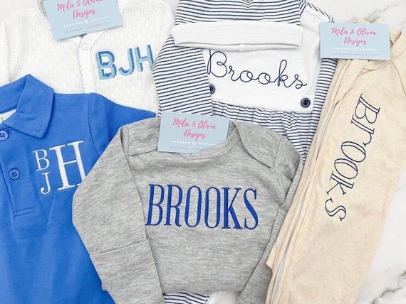Cheap monogrammed baby clothes sale