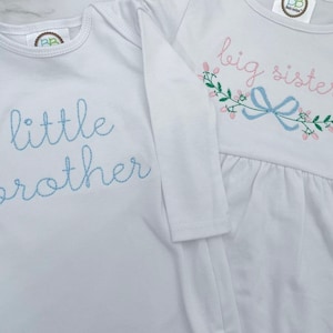 Little brother gown, pregnancy announcement shirts, little brother onesie, little brother