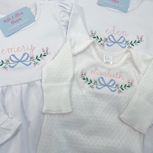 Big sister/little sister matching set, big sister dress, hospital outfits, coming home outfit image 4