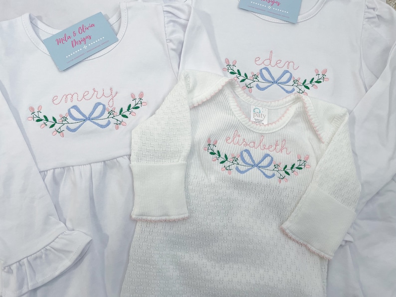 Big sister/little sister matching set, big sister dress, hospital outfits, coming home outfit image 4