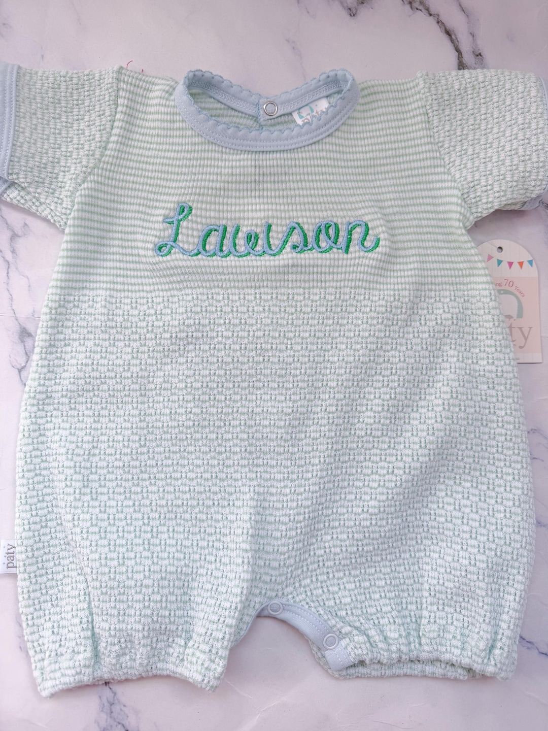 Monogram Baby Boy Romper, Striped Coming Home Outfit - Etsy