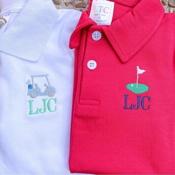 Golf Polo Toddler Boy Etsy