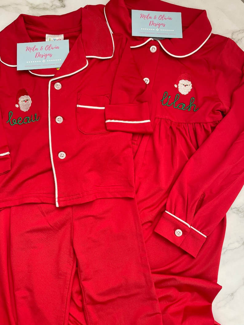 Monogram Pyjamas Monogrammed Christmas Pjs, Monogram Christmas Jammies, Christmas Pjs ...
