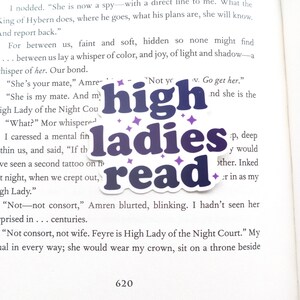 High Ladies Read Sticker | vinyl sticker, bookish sticker, kindle sticker, laptop sticker, SJM, ACOTAR, bookish merch, book sticker