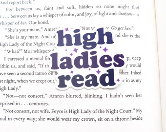 Autocollant haute lecture pour dames | sticker vinyle, sticker livresques, sticker Kindle, sticker pour ordinateur portable, SJM, ACOTAR, merchandising livresque, sticker livre
