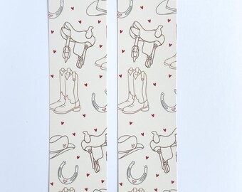Yee Haw Bookmark |  bookish merch, gifts for readers, book lover, romance, cowboy country western, novel, reading, boots, saddle, horse shoe