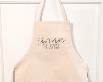 Custom Artist Apron | Gift for Painter | Painter Gift | Paint Brush Pockets | Gift for Artist | Painters | Gift for Painters | Custom Apron