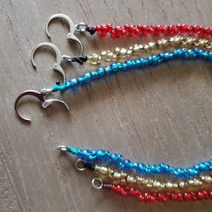 Color Strand hair ring 1 piece/hair ring/loc jewelry/braid jewelry / hair jewelry/hair chain