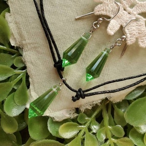 Spring sparkle necklace/woodland choker/fairy necklace/cottage core jewelry/woodland choker
