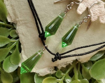 Spring sparkle necklace/woodland choker/fairy necklace/cottage core jewelry/woodland choker