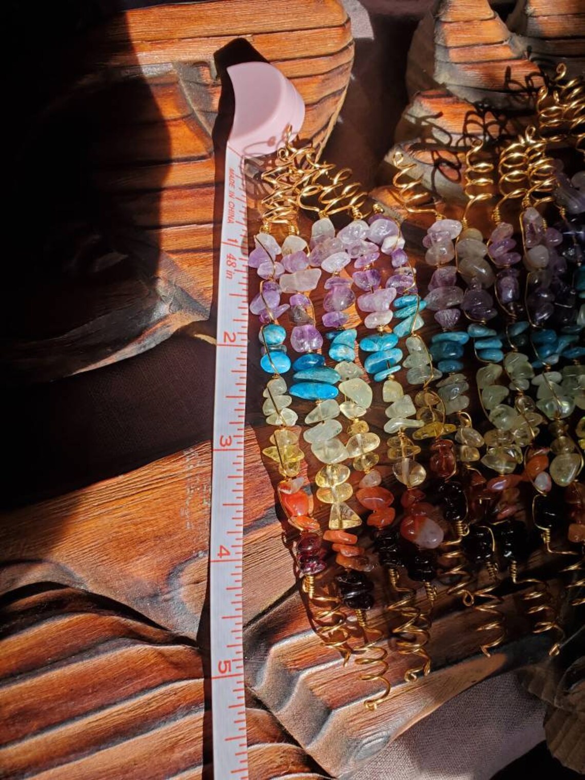 Chakra brass hair coil 1 piece/ crystal hair coil/dread coil Etsy