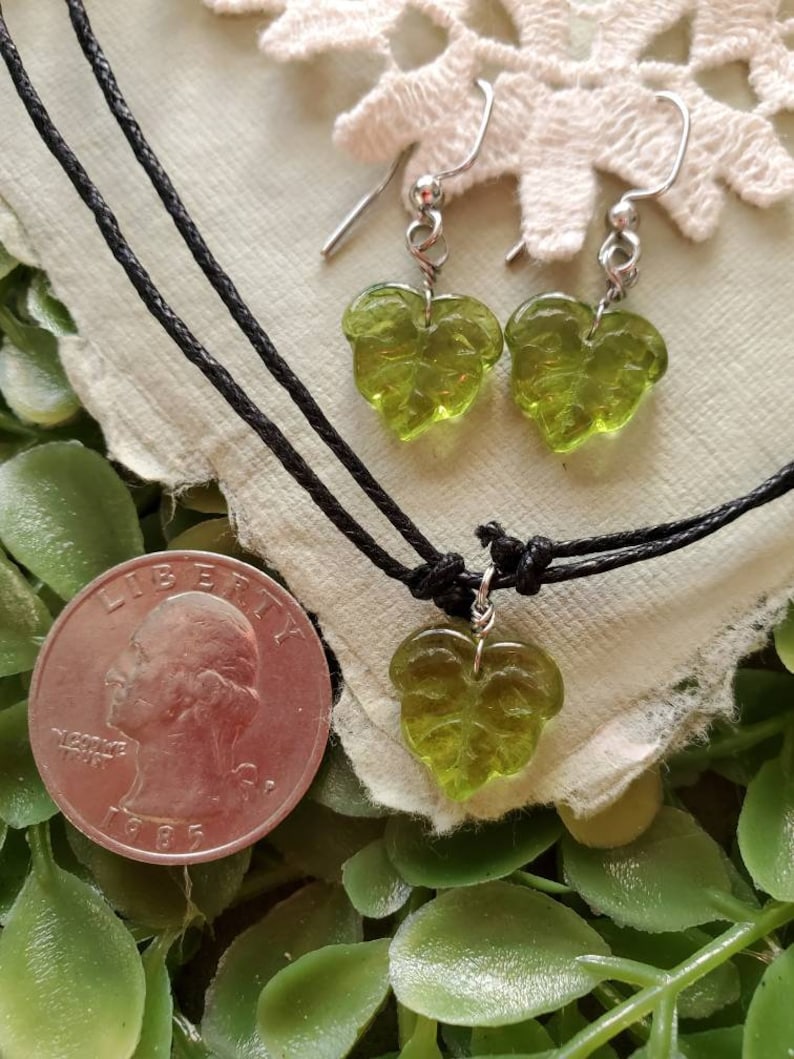 Spring Stout leaf necklacewoodland chokerfairy necklacecottage core jewelryhippie chokerwoodland witch