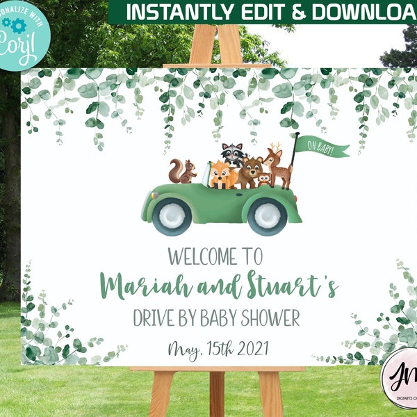 Drive by Baby Shower Yard Sign Etsy