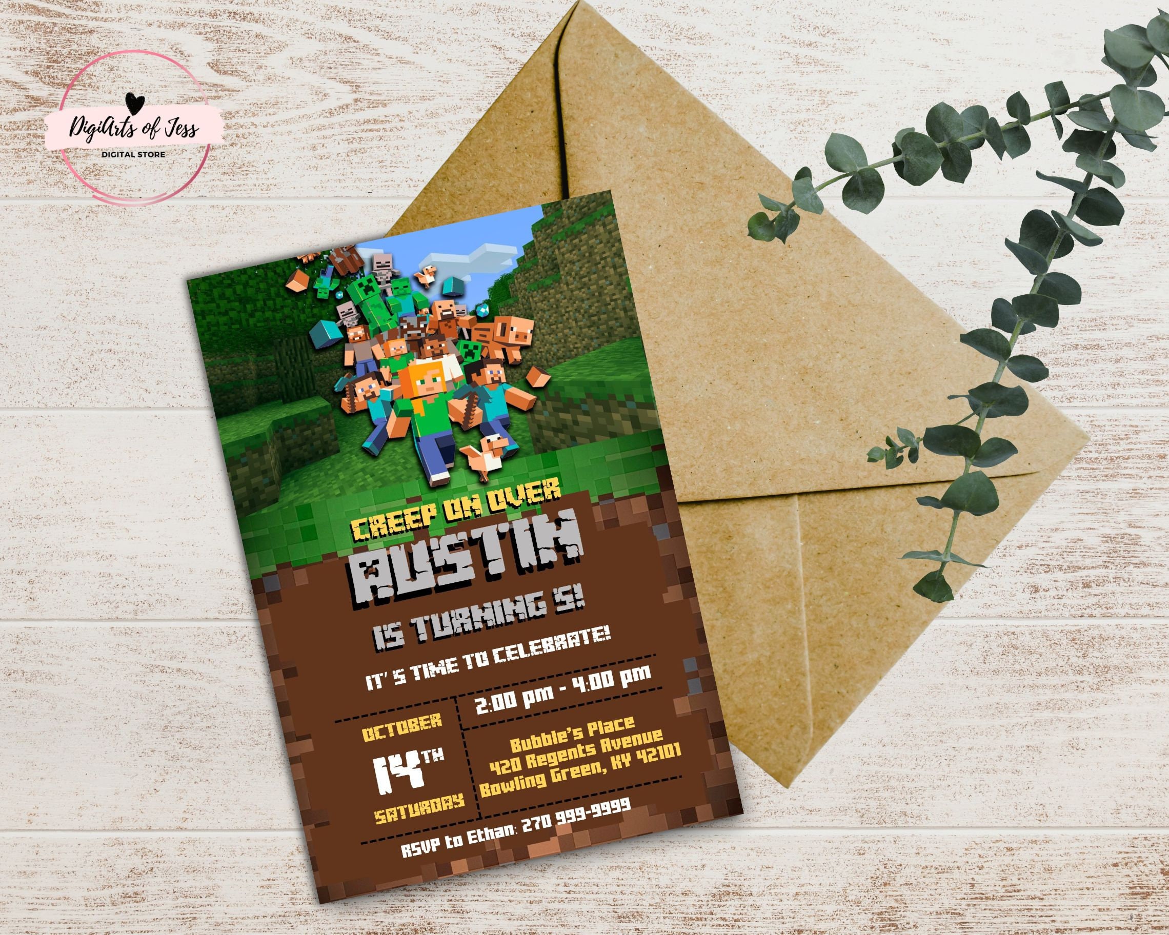 Canva Digital Invitation - 4x6