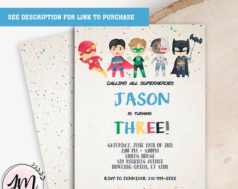 Superhero Invitation, Avengers Birthday, Avengers Invitation, Superhero Birthday Invitation, Superhero Birthday, Editable Invitation CORJL