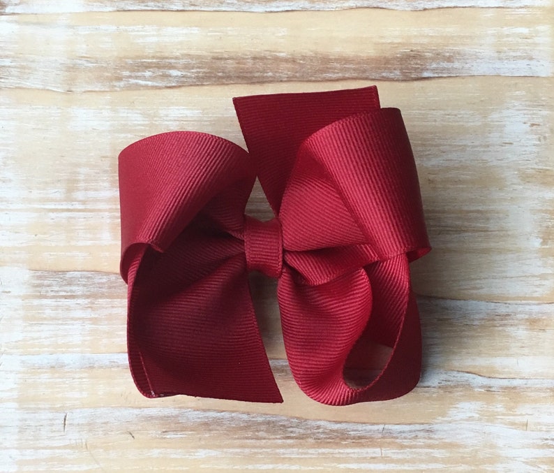Cranberry Twisted Boutique Style Hair Bow Pink Hair Bow Etsy