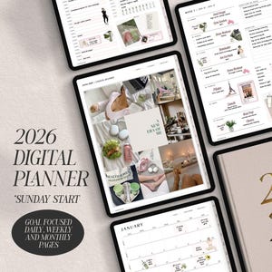 2026 Digital Planner for Goodnotes | Vision Board | Life Planner | Daily Planner | Weekly Planner | Monthly Planner | Minimalist Planner
