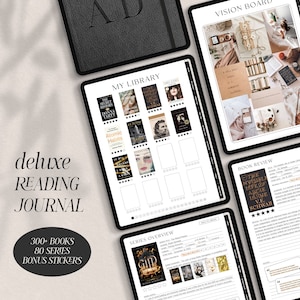 Diario di lettura digitale per Goodnotes / Planner di lettura digitale deluxe / Planner digitale di lettura / Book Tracker / Reading Tracker / Book Log