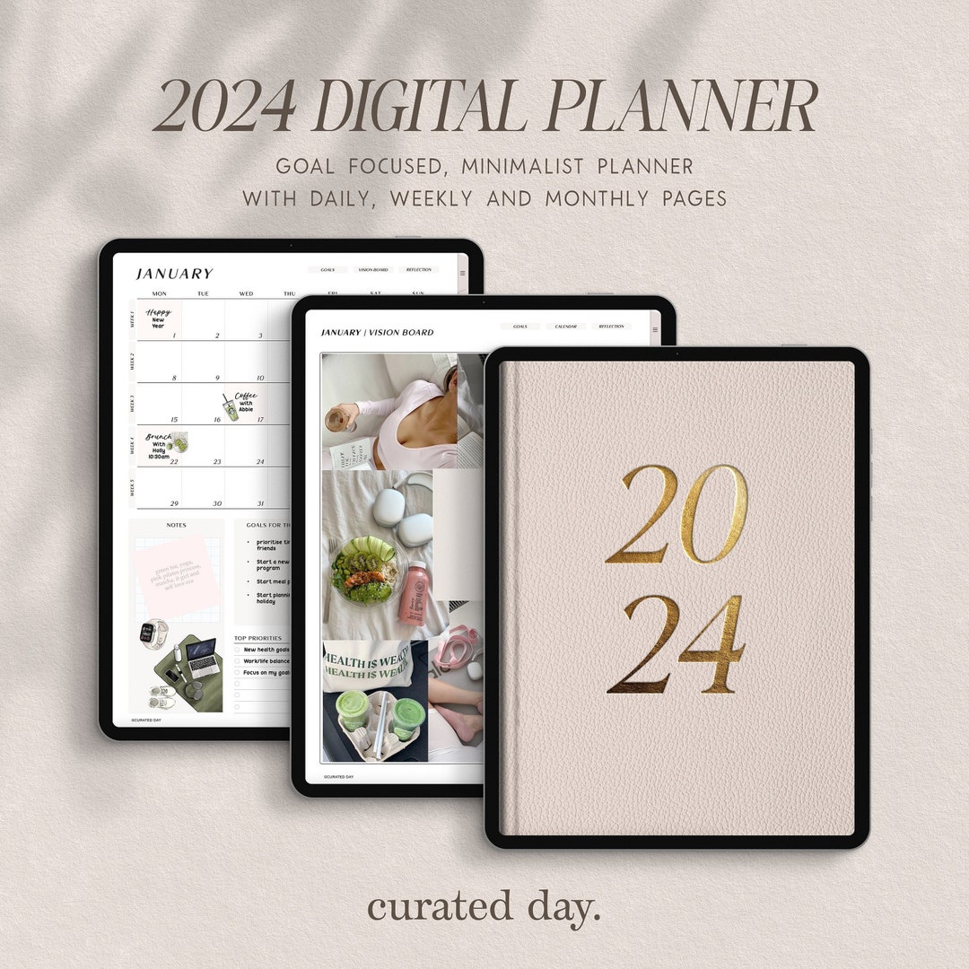 2024 Digital Planner for Goodnotes 2024 Planner Goals - Etsy México