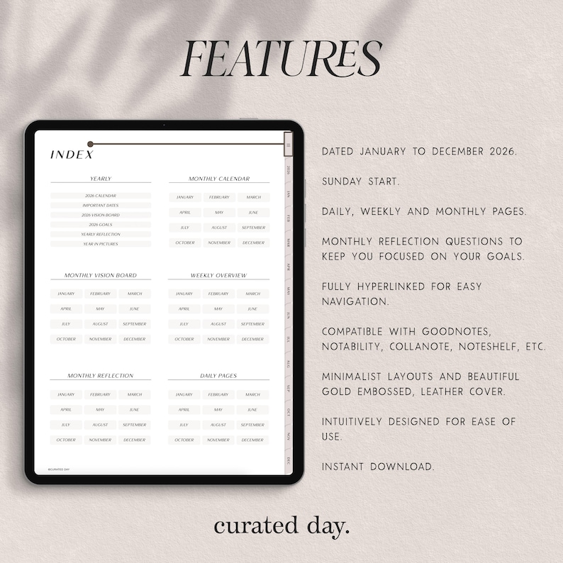2026 Digital Planner for Goodnotes | Vision Board | Life Planner ...
