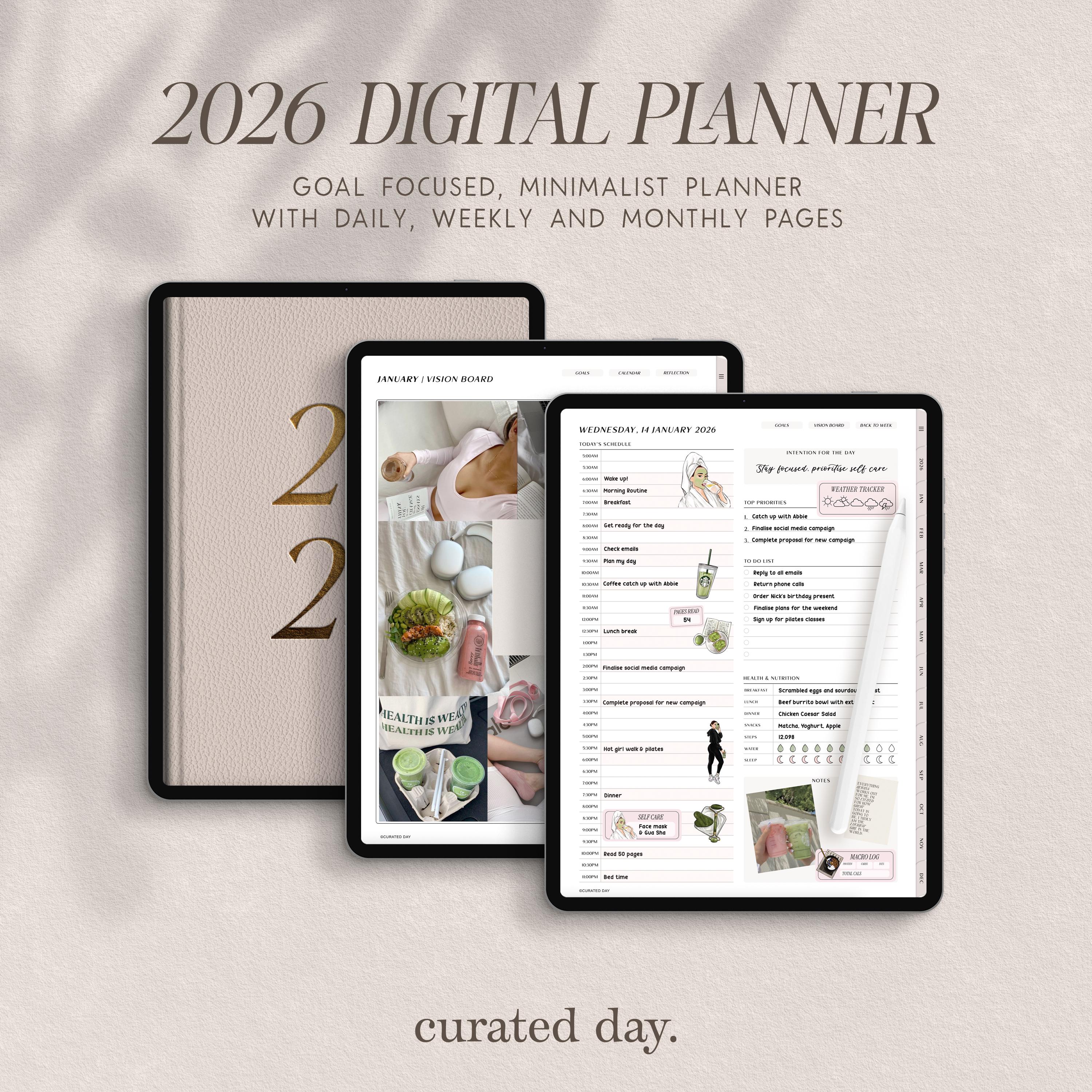 2026 Digital Planner for Goodnotes | Vision Board | Life Planner ...