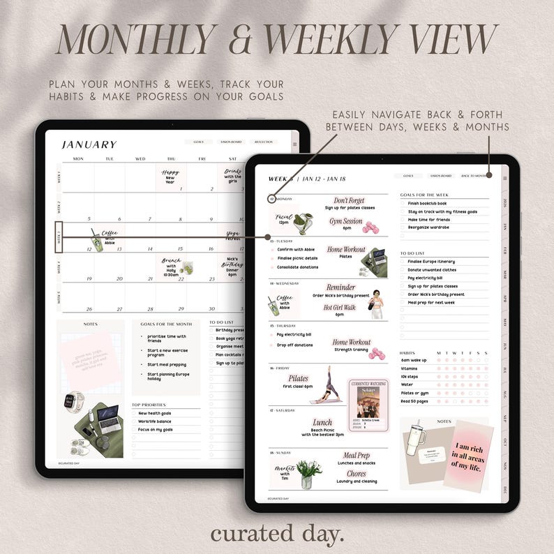 Weekly View Group 2026 Digital Planner for Goodnotes | Vision Board | Life Planner ...