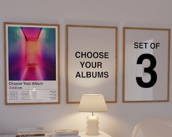 Custom Music Album Cover Poster Set of 3 (Digital Download)
