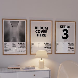 Custom Music Album Cover Print Set of 3 (Digital Download)