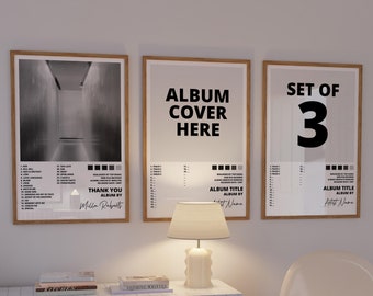 Custom Music Album Cover Print Set of 3 (Digital Download)