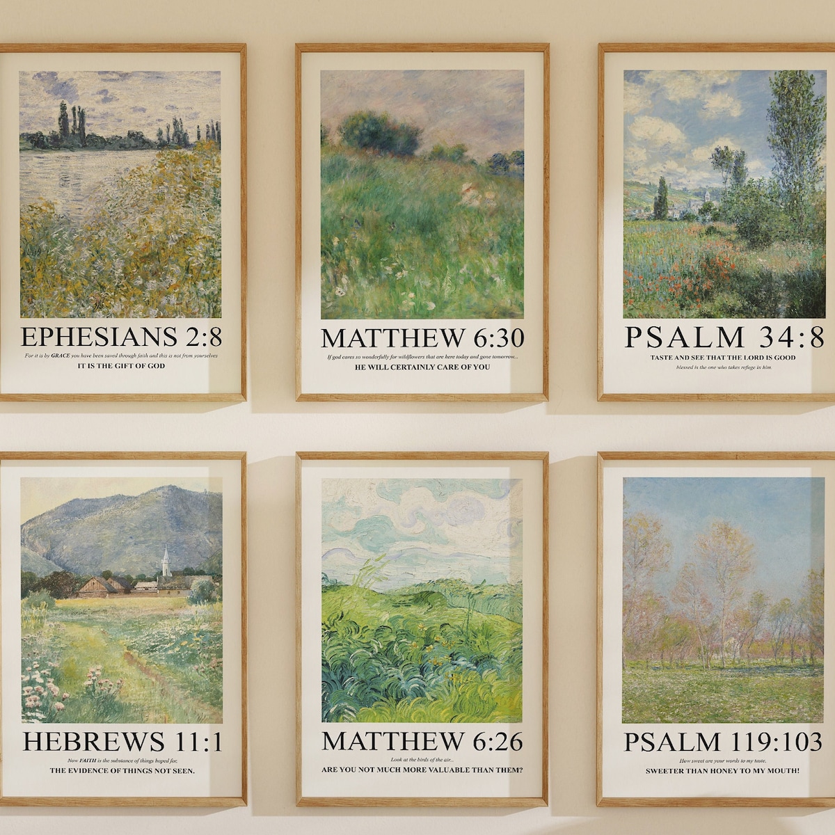 Christian Digital Wall Art Set of 6, Boho Bible Verse Print, Religious Decor, Modern Faith Poster Gallery, Christian Home Value Collection - Etsy