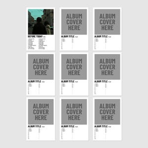 Set aus 9 benutzerdefinierten Musikalbum-Postern, wählen Sie Ihr Album aus, benutzerdefinierte Musikposter, Musikwandkunst, personalisiertes Albumcover, Musikliebhabergeschenk