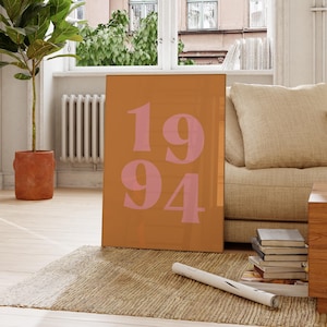 Printable Custom Year Retro Style Print/Poster/Wall Decor - Digital Download