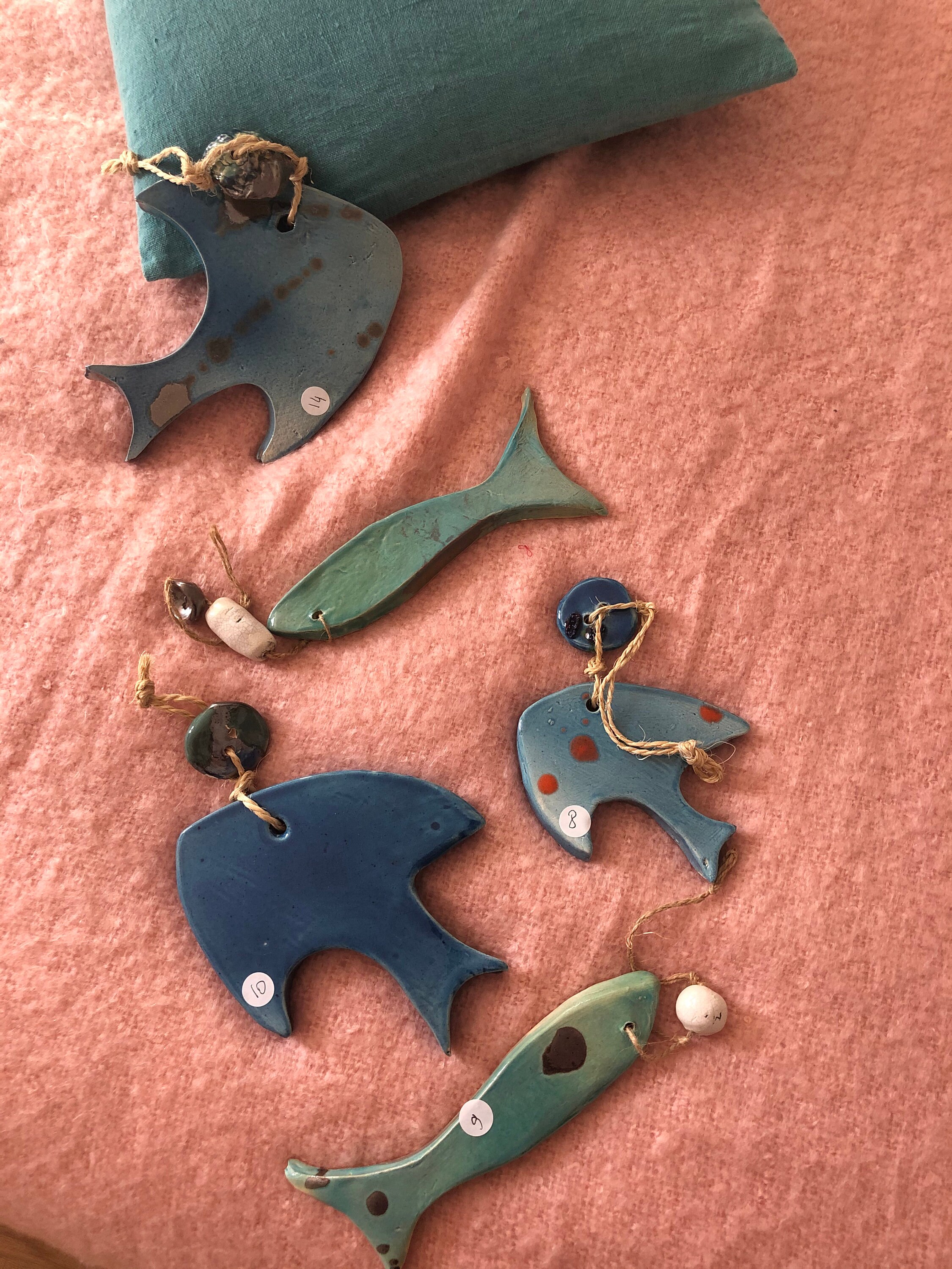 Lot de Poissons Céramiques